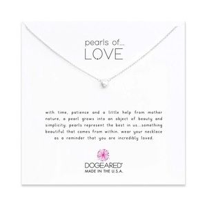 Dogeared Sterling Silver Pearls of Love Necklace